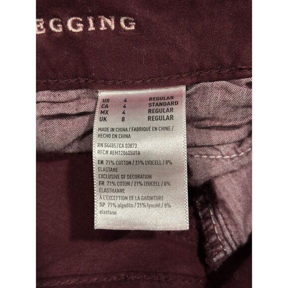 American Eagle Outfitters Womens Super Stretch Hi-Rise Jegging Size 4 Burgundy - Picture 6 of 14